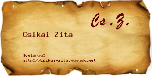 Csikai Zita névjegykártya