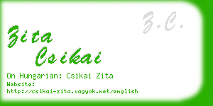 zita csikai business card